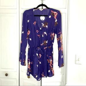 En Creme Floral Long Sleeve Romper